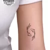 petit tatouage ephemere koi photo petit tatouage éphémère koi