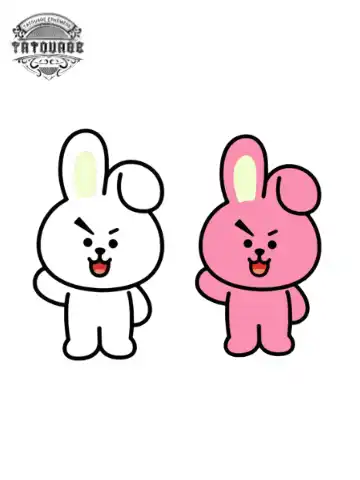 petit tatouage ephemere lapin gros plan petit tatouage éphémère lapin