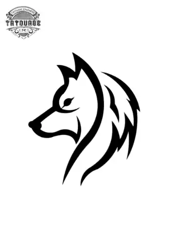 petit tatouage ephemere loup gros plan petit tatouage éphémère loup