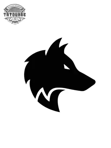 petit tatouage ephemere loup homme gros plan petit tatouage éphémère loup homme