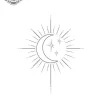 petit tatouage ephemere lune et soleil gros plan petit tatouage éphémère lune et soleil