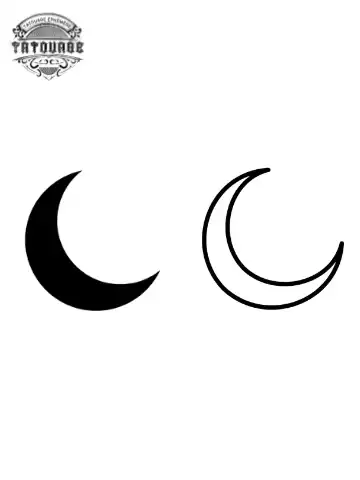 petit tatouage ephemere lune gros plan petit tatouage éphémère lune