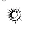 petit tatouage ephemere lune soleil gros plan petit tatouage éphémère lune soleil