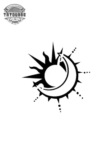 petit tatouage ephemere lune soleil gros plan petit tatouage éphémère lune soleil