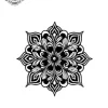 petit tatouage éphémère noir et blanc