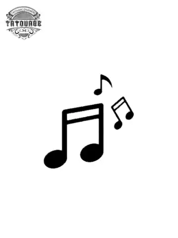 petit tatouage ephemere note de musique gros plan petit tatouage éphémère note de musique