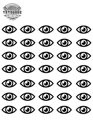petit tatouage éphémère oeil