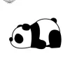 petit tatouage ephemere panda gros plan petit tatouage éphémère panda