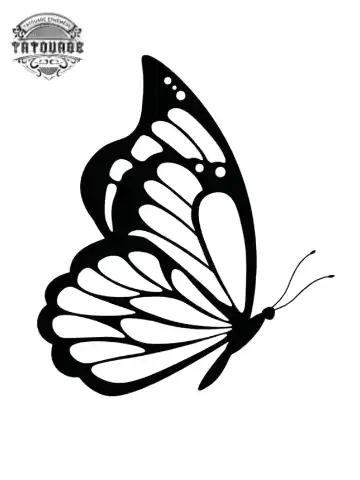 petit tatouage ephemere papillon femme gros plan petit tatouage éphémère papillon femme