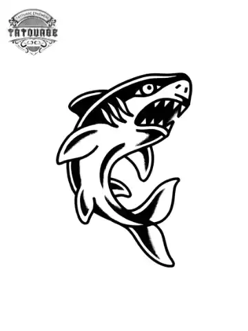 petit tatouage ephemere requin gros plan petit tatouage éphémère requin