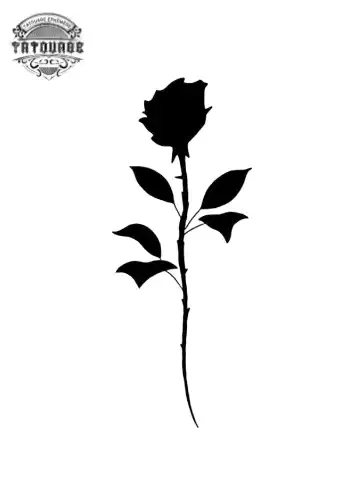 petit tatouage ephemere rose noire gros plan petit tatouage éphémère rose noire