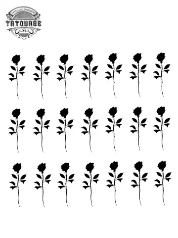 petit tatouage ephemere rose noire petit tatouage éphémère rose noire