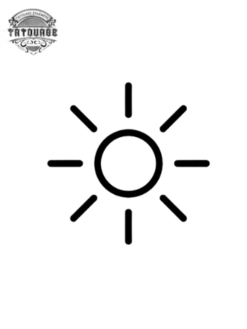 petit tatouage ephemere soleil gros plan petit tatouage éphémère soleil