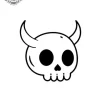 petit tatouage ephemere tete de mort gros plan petit tatouage éphémère tête de mort