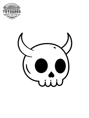 petit tatouage ephemere tete de mort gros plan petit tatouage éphémère tête de mort