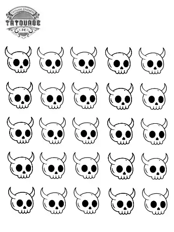 petit tatouage ephemere tete de mort petit tatouage éphémère tête de mort