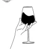 petit tatouage éphémère verre de vin