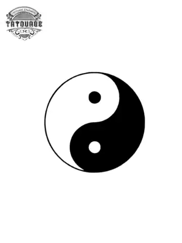 petit tatouage ephemere yin yang gros plan 2 petit tatouage éphémère yin yang