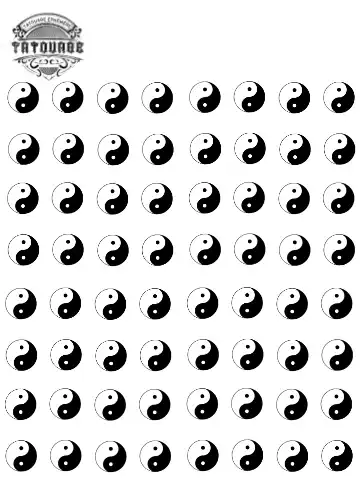 petit tatouage éphémère yin yang