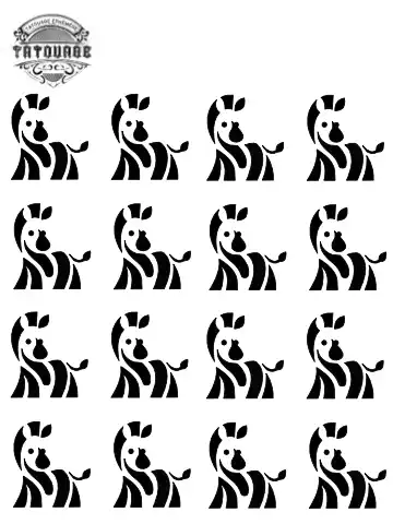 petit tatouage ephemere zebre petit tatouage éphémère zebre