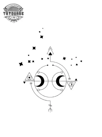 petit tatouage ephemere zodiaque gros plan petit tatouage éphémère zodiaque