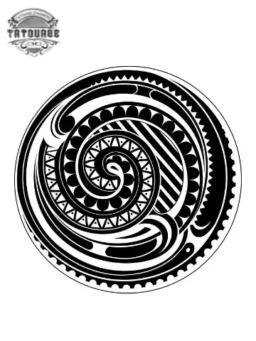 Tatouage éphémère maori cercle