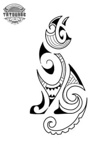 Tatouage éphémère maori chat