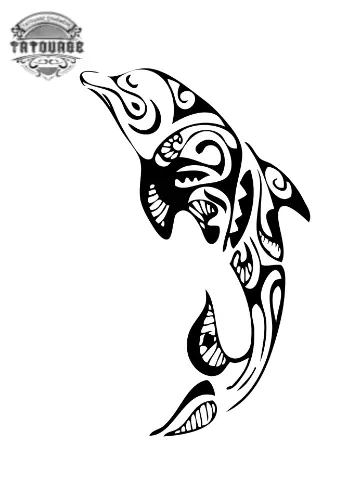 tatouage ephemere maori dauphin Tatouage éphémère maori dauphin