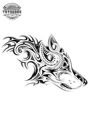 tatouage ephemere maori loup Tatouage éphémère maori loup