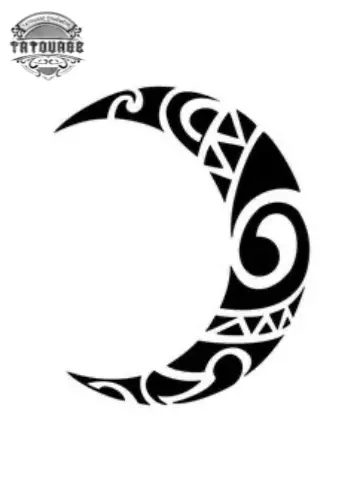 Tatouage éphémère maori lune