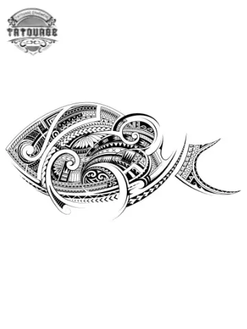 tatouage ephemere maori poisson Tatouage éphémère maori poisson