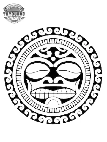 tatouage ephemere maori rond Tatouage éphémère maori rond