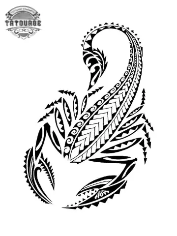 Tatouage éphémère maori scorpion