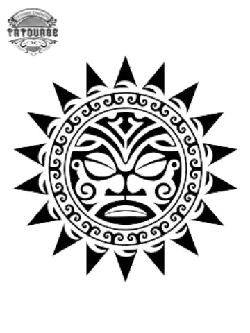 tatouage ephemere maori soleil Tatouage éphémère maori soleil