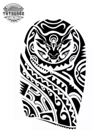 Tatouage éphémère maori taureau