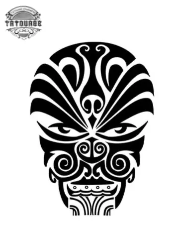Tatouage éphémère maori visage
