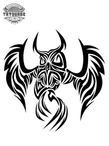 tatouage ephemere tribal hiboux Tatouage éphémère tribal hiboux