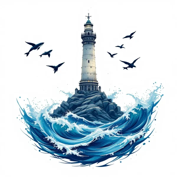 tmp2umpw45s.webp Tatouage Phare Nautique & Vagues