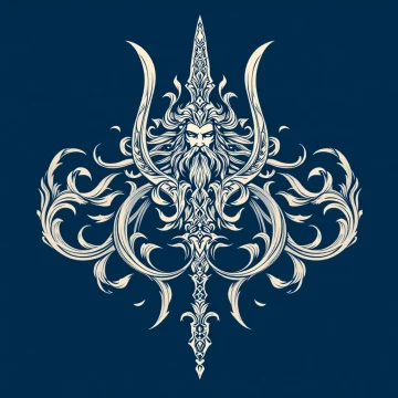 tmp3823p3cb.webp Tatouage Trident Bleu Art Nouveau