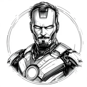 iron man Tatouage Iron Man Style Américain