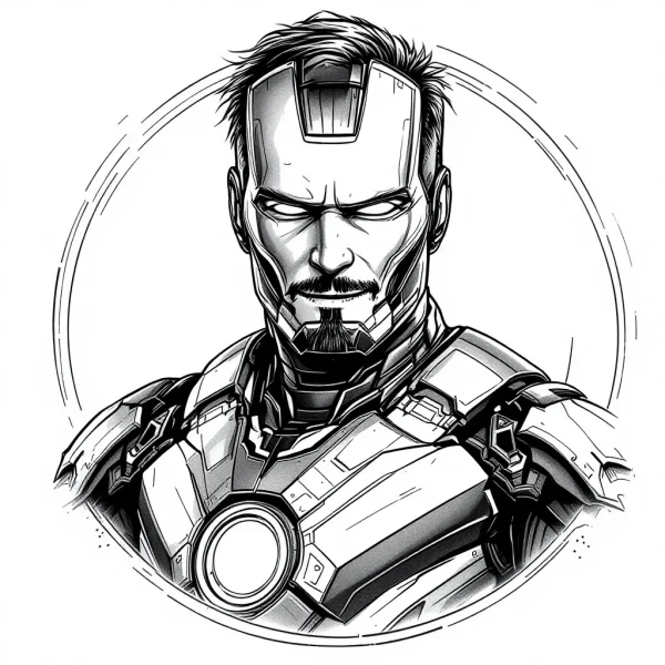 iron man Tatouage Iron Man Style Américain