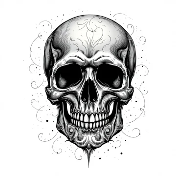 Tatouage Crâne Américain Dominant