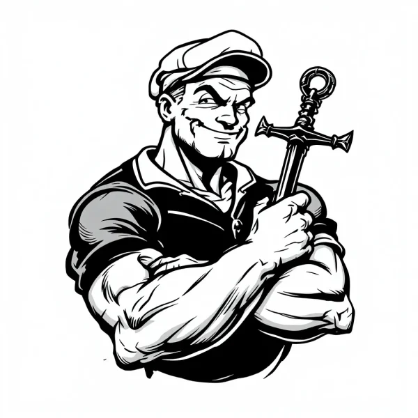 popeye Tatouage Popeye Ancre Traditionnelle