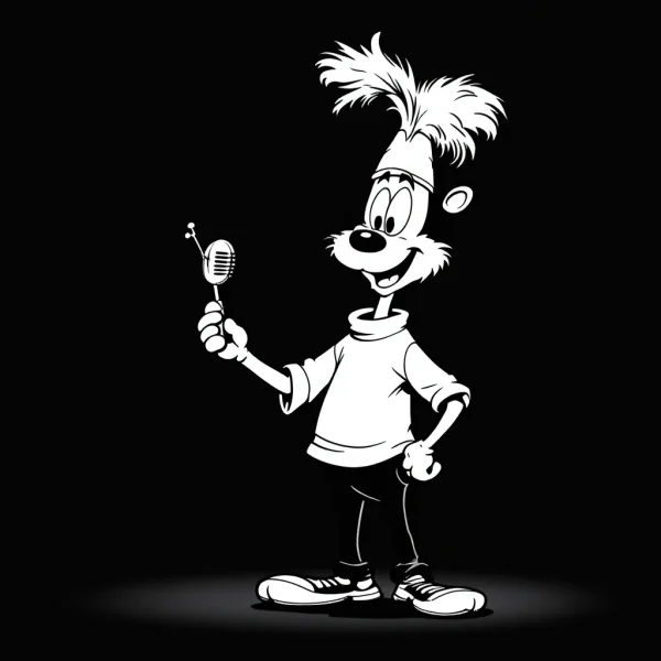 tmplgm7j9tp.webp Tatouage Gaston et Gaffophone Noir