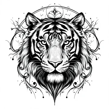 tmp0ifra3co.webp Tatouage Tigre Réaliste Noir