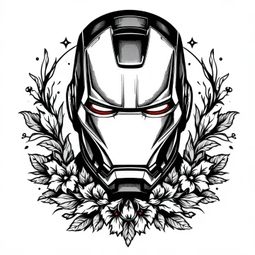 tmp0pbcpuyb.webp Tatouage Iron Man Casque Avant