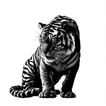 tmp1ugclgw1.webp Tatouage Tigre Éclatant Réaliste