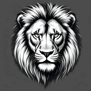 tmp2q1pgoa9.webp Tatouage Lion Majestueux Noir & Gris