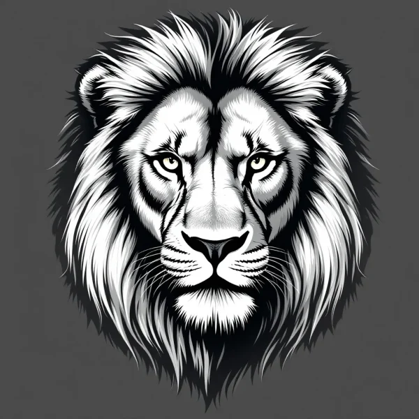 tmp2q1pgoa9.webp Tatouage Lion Majestueux Noir & Gris