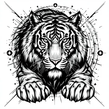 tmp62n51dsq.webp Tatouage Tigre Classique Noir & Gris